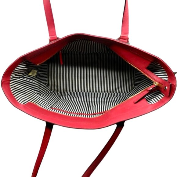 KATE SPADE~Cameron Street Harmony~RED SAFFIANO LEATHER LARGE CARRYALL TOTE BAG - Picture 6 of 6